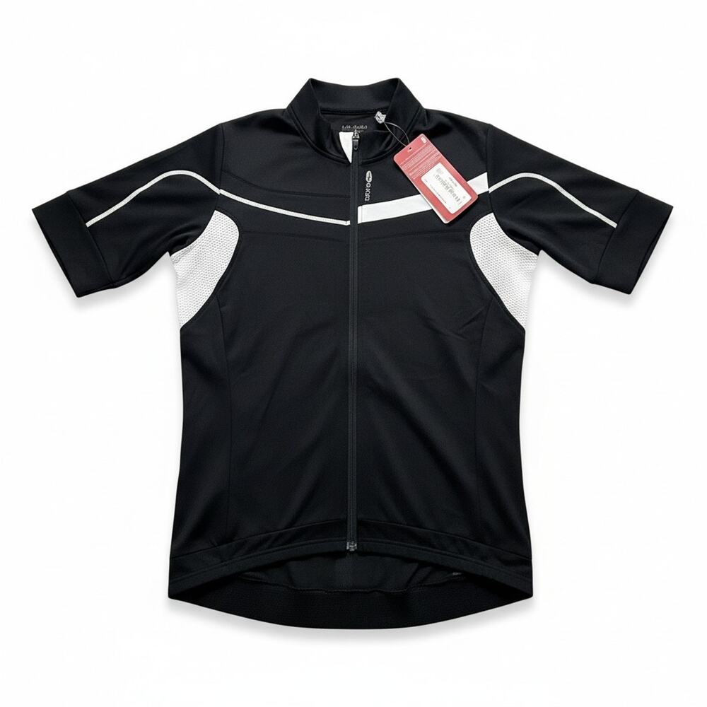 Sugoi RSE Bike Jersey Womens XL Black White PRo-Fit Cycling Performance Full Zip
